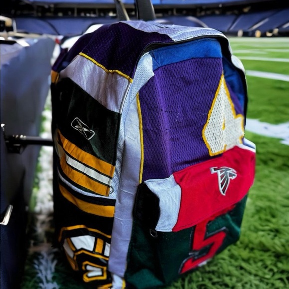 NFL backpack upcycled backpack nfl jersey backpack - Picture 3 of 4